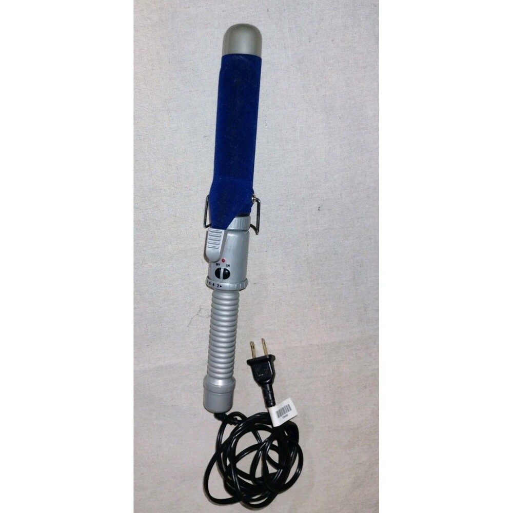 Conair Instant Heat Velvet Blue Flocked Hot Curling Iron 1 1/4” 20 Settings